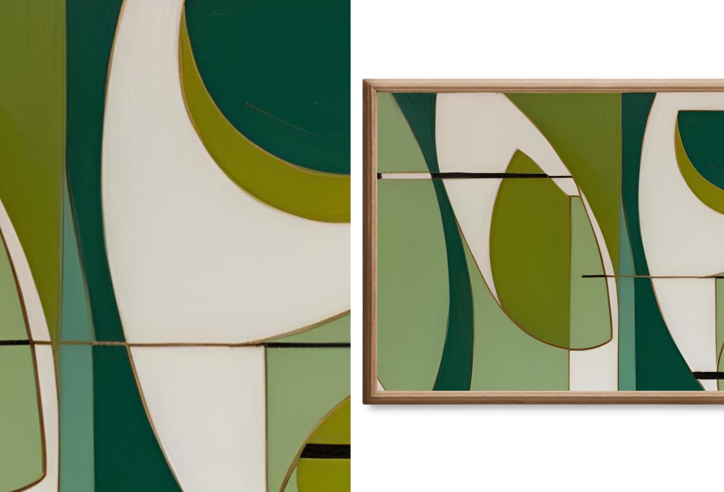 Frame TV Art: Sage Green Wall Art. Midcentury Modern Abstract Paintings Set of 40. Digital Download for Samsung Frame TV, Hisense Canvas TV