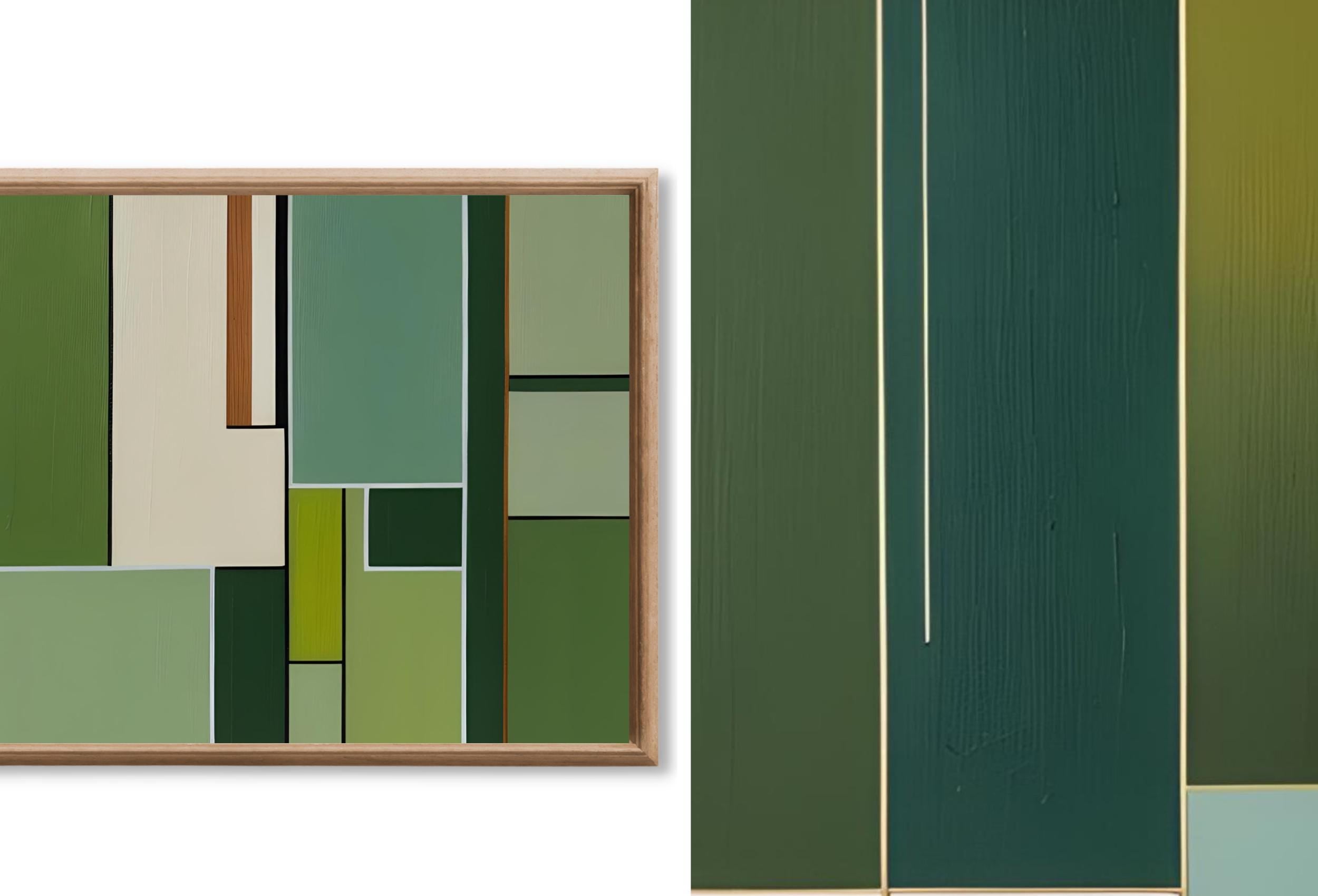Frame TV Art: Sage Green Wall Art. Midcentury Modern Abstract Paintings Set of 40. Digital Download for Samsung Frame TV, Hisense Canvas TV