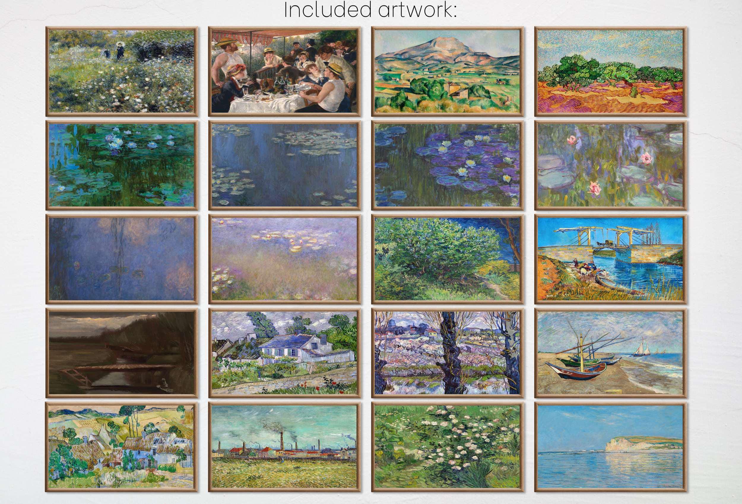 Impressionist Frame TV Art | Van Gogh, Renoir, Claude Monet Wall Art | 40 Masterpieces Instant Download | Samsung Frame TV  Art Bundle