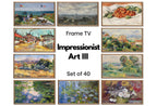 Samsung Frame TV Impressionist Art| Van Gogh, Renoir, Claude Monet Wall Art | 40 Masterpieces Instant Download for the Frame TV (Set III)