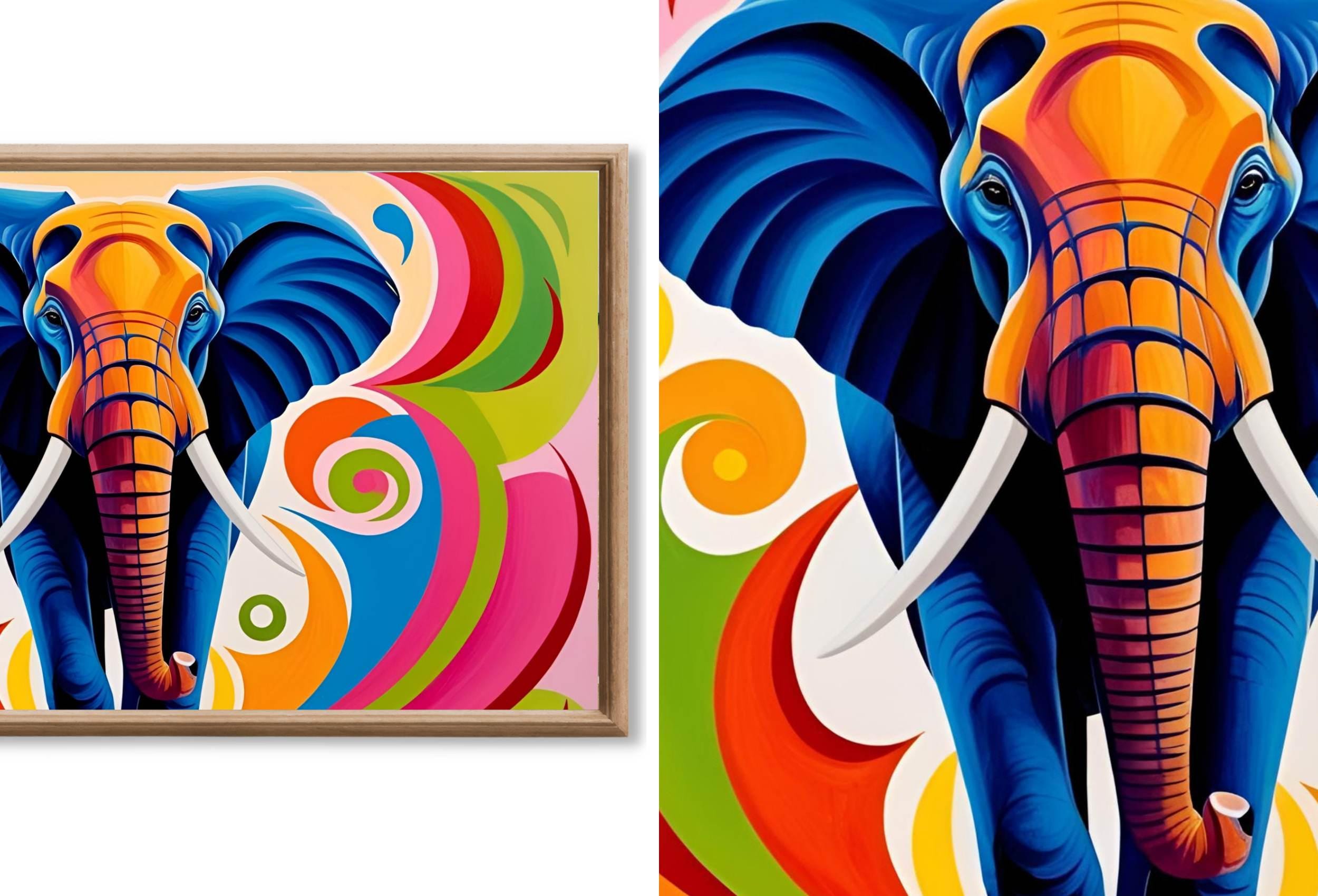 Mid Century Modern Jungle Wall Art for Samsung Frame TV – Animal Tv Art Bundle of 40 – Tiger, Monkey, Lion, Panther, Elephant, Snake Artwork