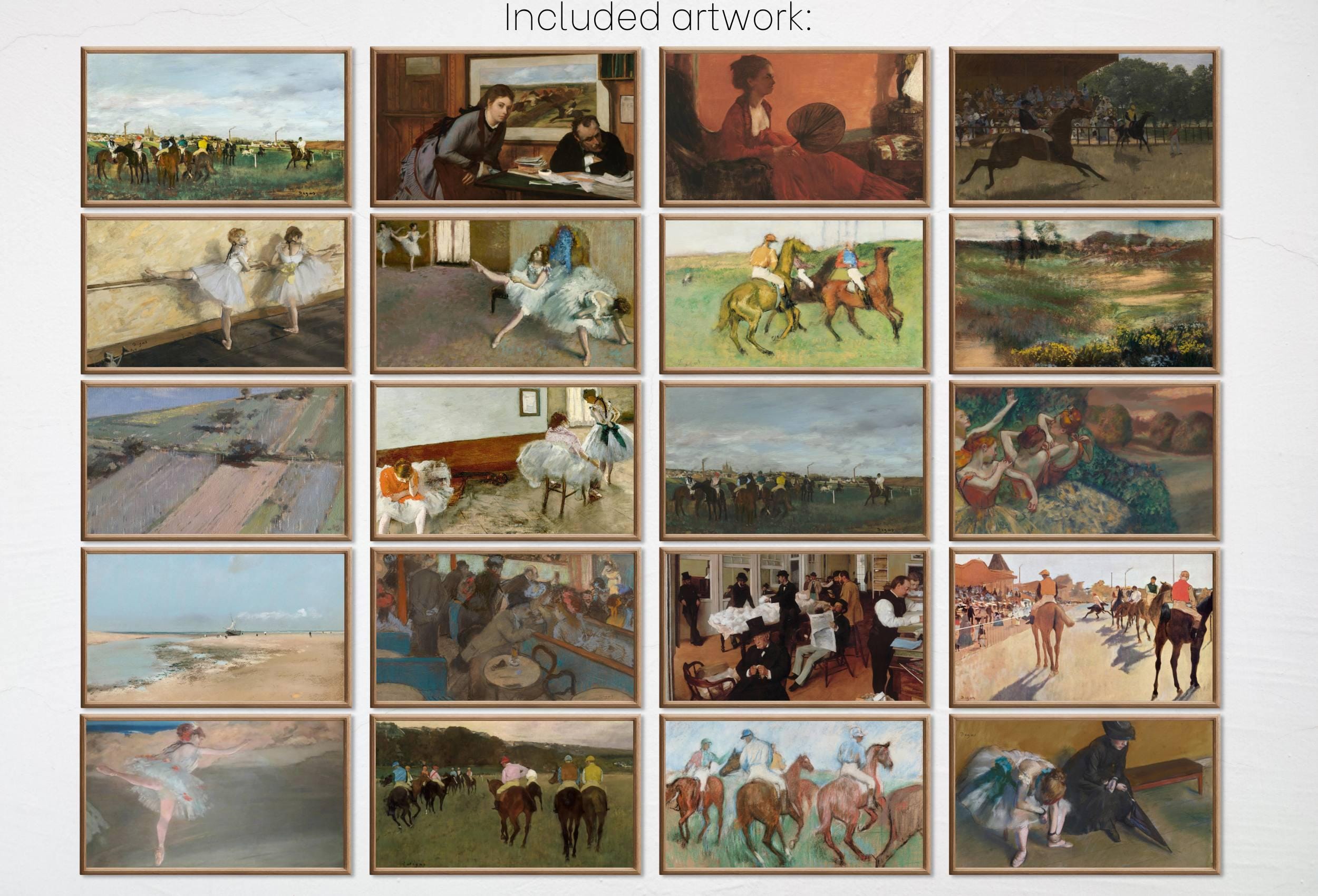 Samsung Frame TV Art | Edgar Degas Impressionist Dance Ballet & Horse Art | 4K Instant Download Vintage Art Set for the Frame TV