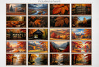Fall Frame TV Art – Autumn art for Samsung Frame TV – Forest Landscape Fall Artworks – Digital Download TV Art Set of 40  – Cosy Fall decor
