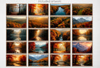 Fall Frame TV Art – Autumn art for Samsung Frame TV – Forest Landscape Fall Artworks – Digital Download TV Art Set of 40  – Cosy Fall decor