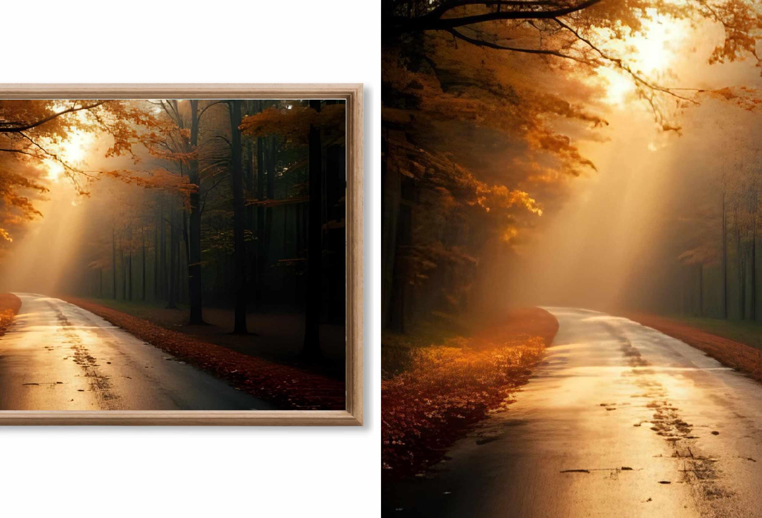 Fall Frame TV Art – Autumn art for Samsung Frame TV – Forest Landscape Fall Artworks – Digital Download TV Art Set of 40  – Cosy Fall decor