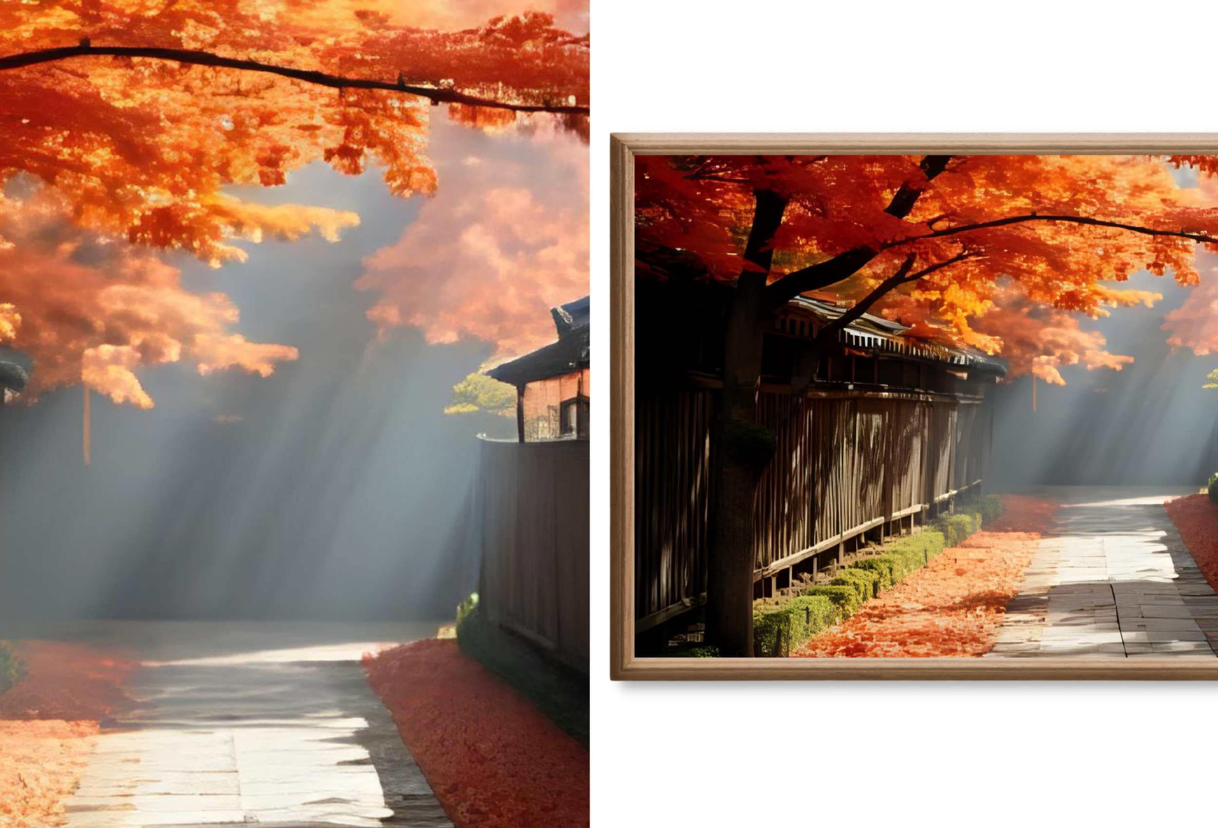 Frame TV Art Fall Landscape Painting Collection | Autumn Decor - 40 Fall Artworks for Samsung Frame TV | Landscape Art Set 3/3