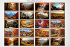 Frame TV Art Fall Landscape Painting Collection | Autumn Decor - 40 Fall Artworks for Samsung Frame TV | Landscape Art Set 3/3