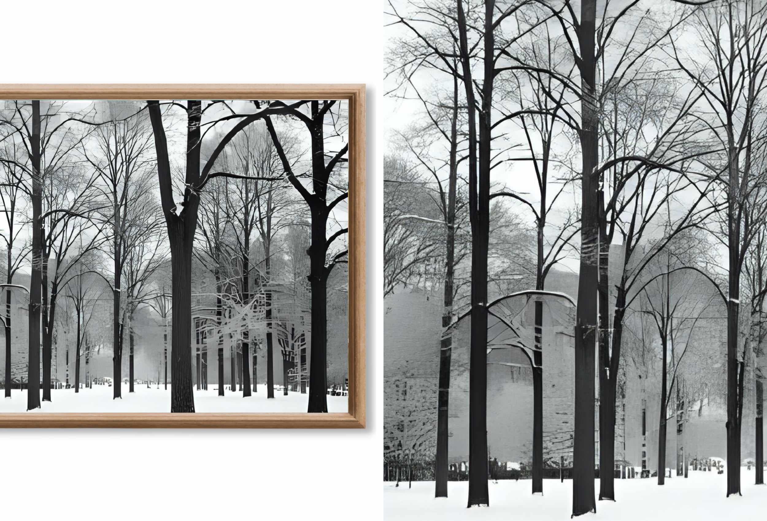 Black and White New York Wall Art for Samsung Frame TV | NYC Skyline, Brooklyn Urban Gallery Wall Set | Contemporary Modern Minimalist Art