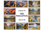US National Parks Frame TV Art Set of 40. Mountain Wall Art Original Landscape Paintings National Parks Nature Wall Art For Samsung Frame TV