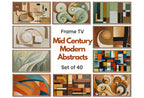 Mid Century Modern Abstracts. Frame TV MCM Wall Art set of 40 Abstracts - Minimalist Geometric Original Paintings