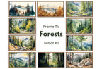 Set of 40 Frame TV Art Forest Wall Art Landscape Paintings. Instant Download. Green Nature and Mountain Decor for Samsung Frame TV