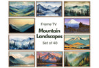 Mountain Wall Art - Samsung Frame TV Art Set. Mountain Landscape Paintings. Original Artwork . Instant Download Frame TV Art Set of 40