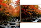 Fall in USA National Parks Frame TV Art  |  Autumn Wall Art Digital Download   |   Yosemite Mountain Lake Forest