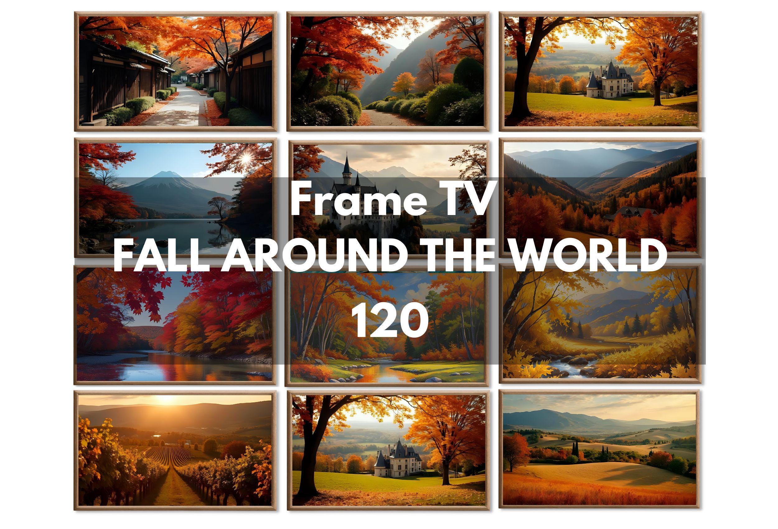 Fall Decor Digital Art for Samsung Frame TV - Autumn Wall Art Forest Nature Landscape Prints - Fall Home Decor Artwork Instant Download