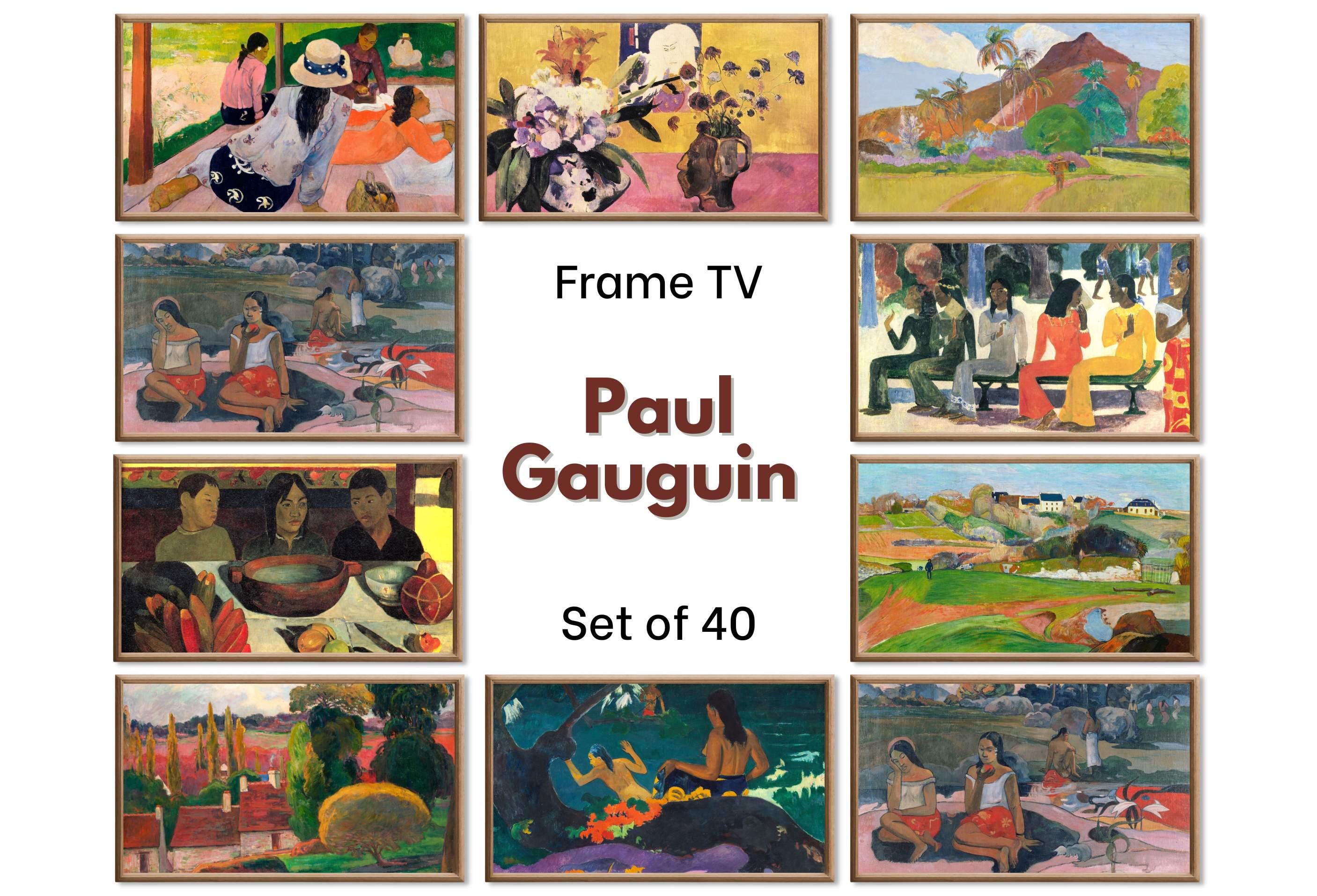 Gauguin Wall Art for Frame TV  | Colorful Impressionist Paintings Digital Download Set| Samsung Frame TV Primitive Decor | Vintage Wall Art