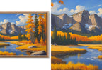 Yellowstone Fall Frame TV Art - National Park Fall Wall Art - Yellowstone Autumn Landscape and Mountain Art - Samsung Frame TV Art Set of 40