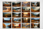 Yellowstone Fall Frame TV Art - National Park Fall Wall Art - Yellowstone Autumn Landscape and Mountain Art - Samsung Frame TV Art Set of 40