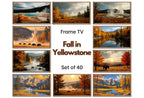 Yellowstone Fall Frame TV Art - National Park Fall Wall Art - Yellowstone Autumn Landscape and Mountain Art - Samsung Frame TV Art Set of 40