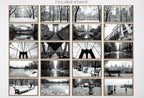 Black and White New York Wall Art for Samsung Frame TV | NYC Skyline, Brooklyn Urban Gallery Wall Set | Contemporary Modern Minimalist Art