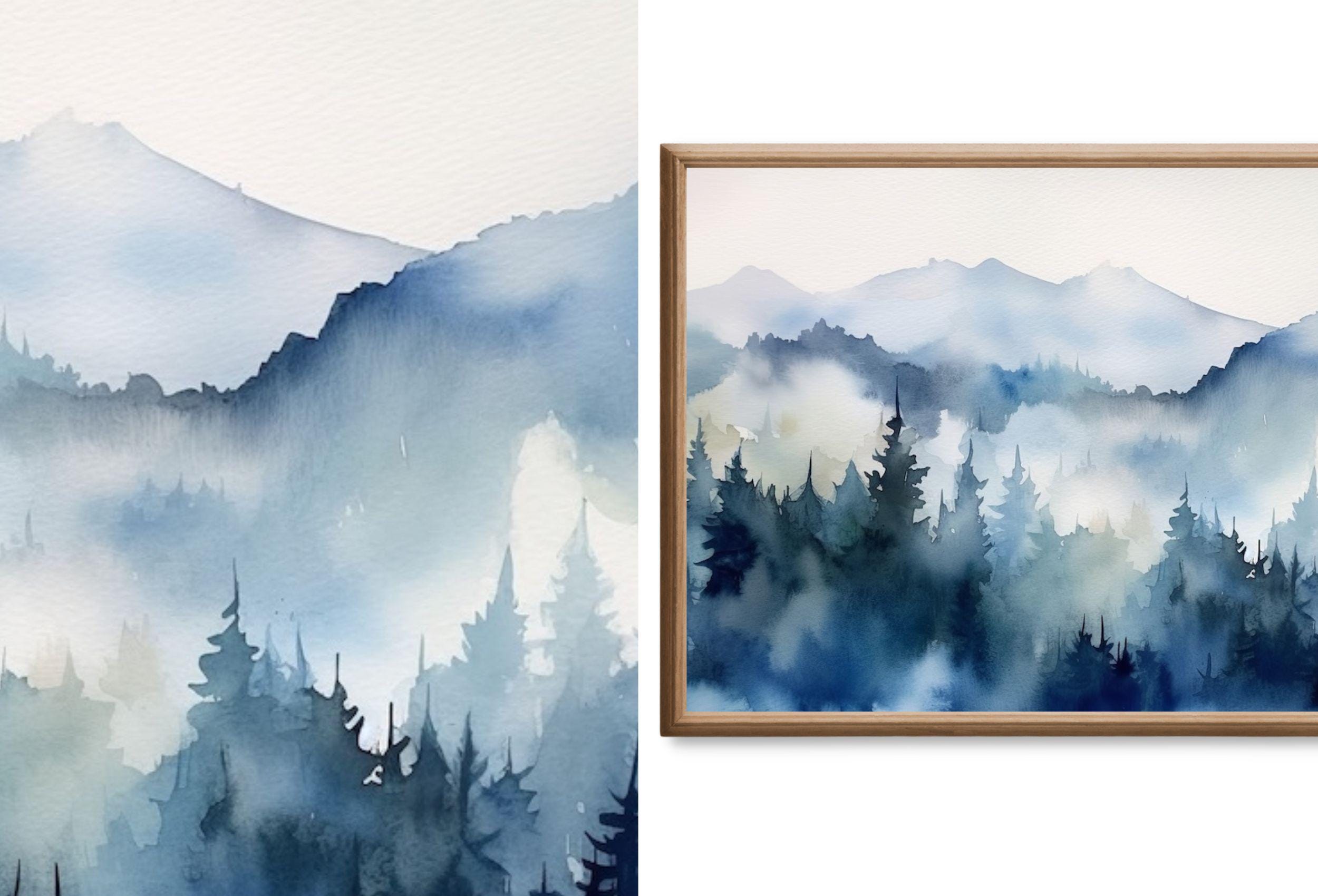 Set of 40 Frame TV Art Forest Wall Art Landscape Paintings. Instant Download. Green Nature and Mountain Decor for Samsung Frame TV