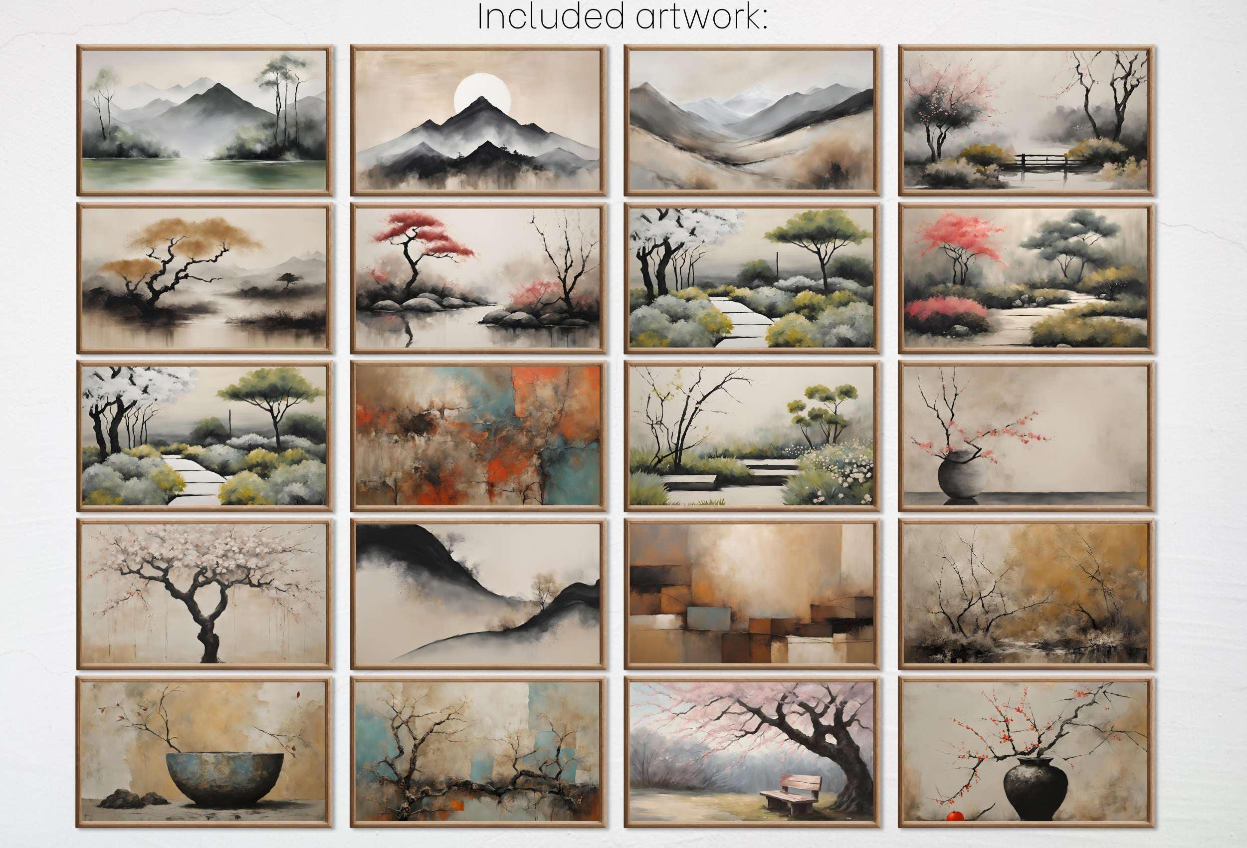 Wabi Sabi Frame TV Art – Japandi Wall Art – Minimalist Neutral TV Art Bundle – Wabisabi Japanese Art for Samsung Frame TV – 4K 8K Download