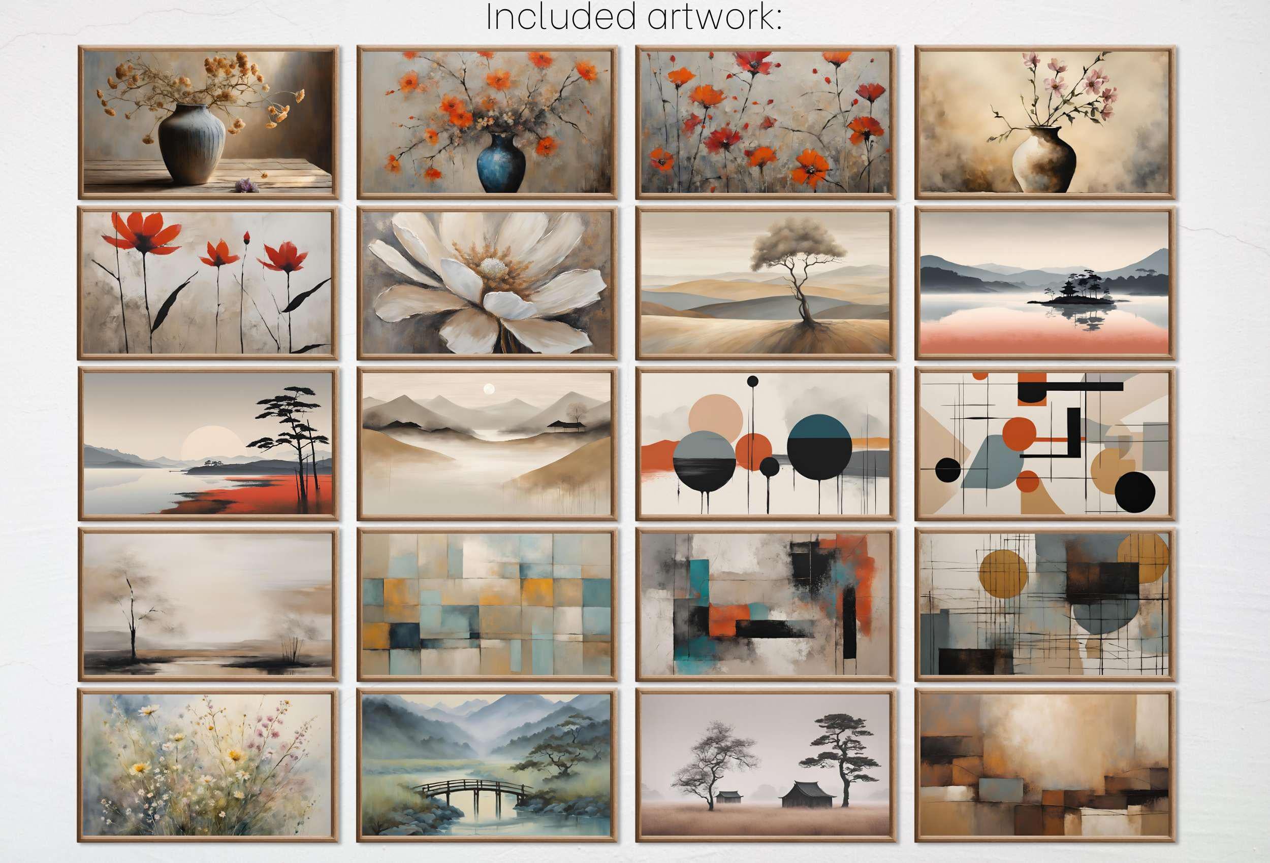 Wabi Sabi Frame TV Art – Japandi Wall Art – Minimalist Neutral TV Art Bundle – Wabisabi Japanese Art for Samsung Frame TV – 4K 8K Download