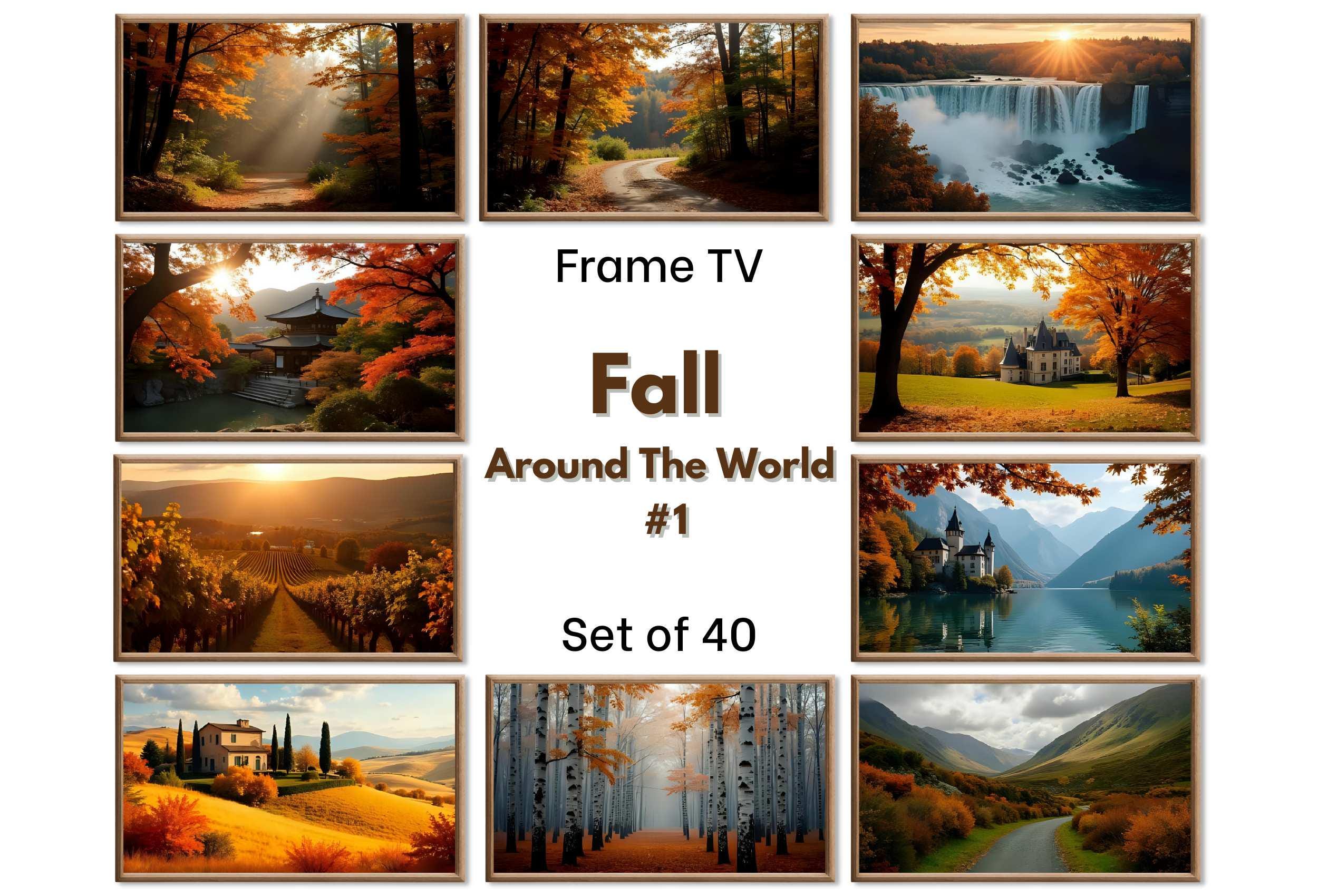 Samsung Frame TV Art Fall Artwork Collection | 40 Autumn Landscape Digital Downloads | Frame TV Art Set | Fall Autumn Wall Art Decor Set 1/3