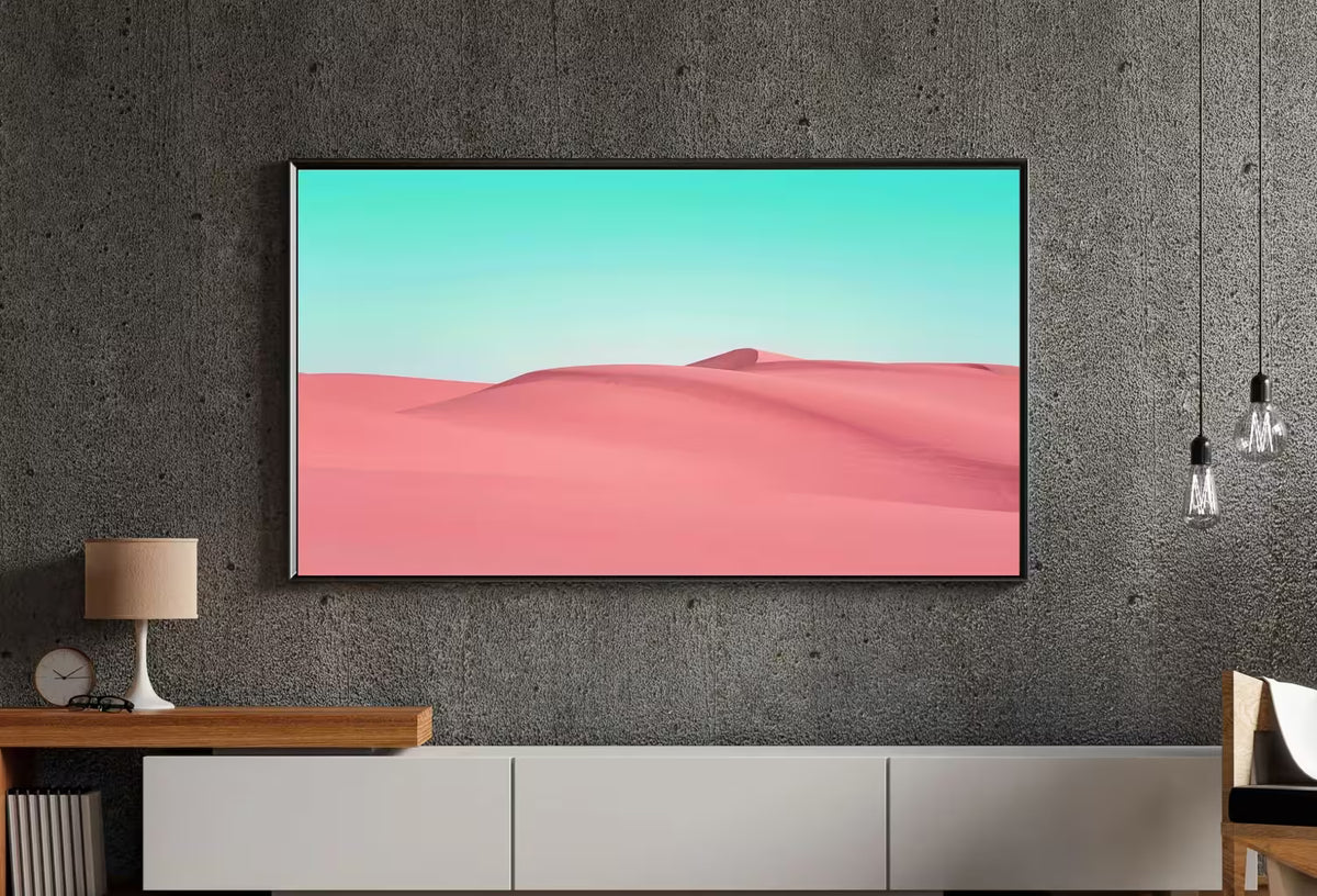 Pink Sand Dunes and Turquoise Sky. Frame TV Art 4K