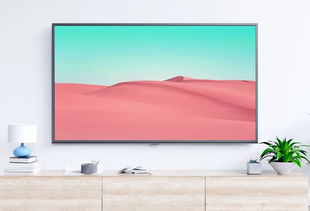 Pink Sand Dunes and Turquoise Sky. Frame TV Art 4K