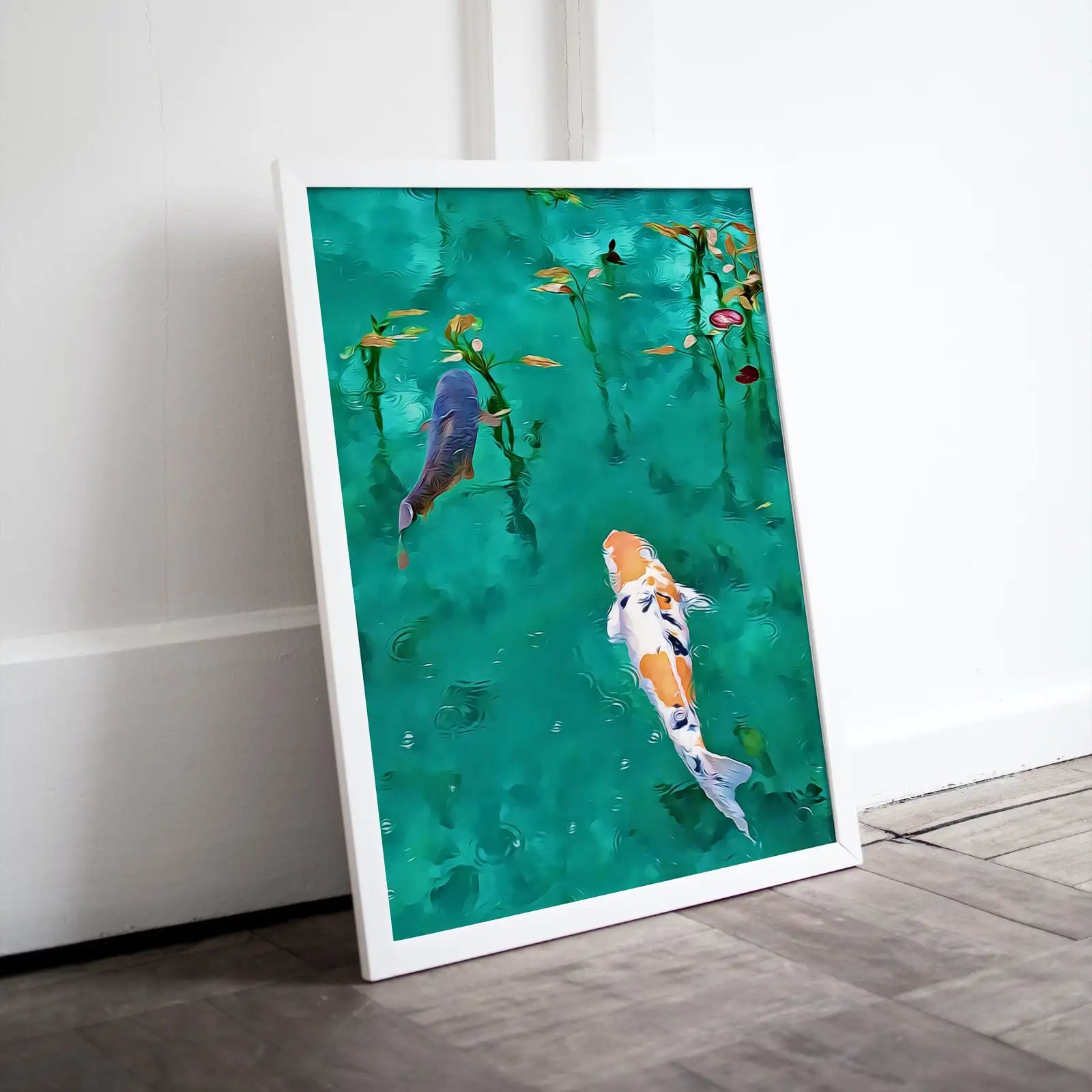 Included artwork preview showing first selection of artworks from Instant Download Digital Koi Fish Painting. Koi Fish Wall Art. Colorful Wall Art. Koi Fish Print. Poster Print Japanese Koi Zen Art.