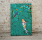 Second included artwork preview from Instant Download Digital Koi Fish Painting. Koi Fish Wall Art. Colorful Wall Art. Koi Fish Print. Poster Print Japanese Koi Zen Art featuring various scenes.