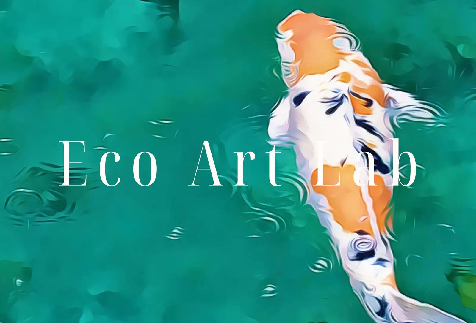 Detail view of artwork from Instant Download Digital Koi Fish Painting. Koi Fish Wall Art. Colorful Wall Art. Koi Fish Print. Poster Print Japanese Koi Zen Art. (variation 1)