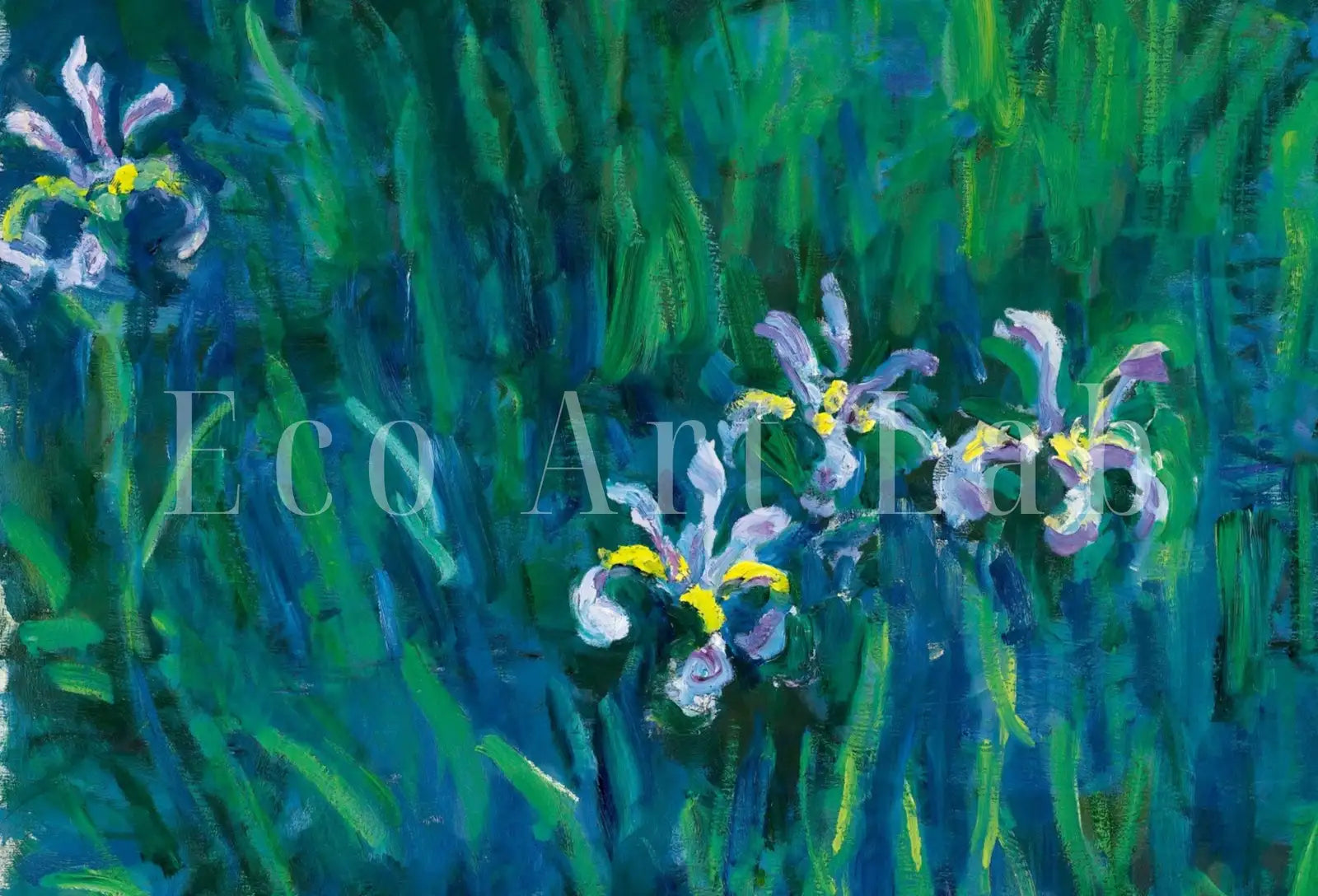 Iris de Claude Monet, art célèbre à télécharger, impression botanique de Monet, décoration murale vintage, art floral de beaux-arts à télécharger