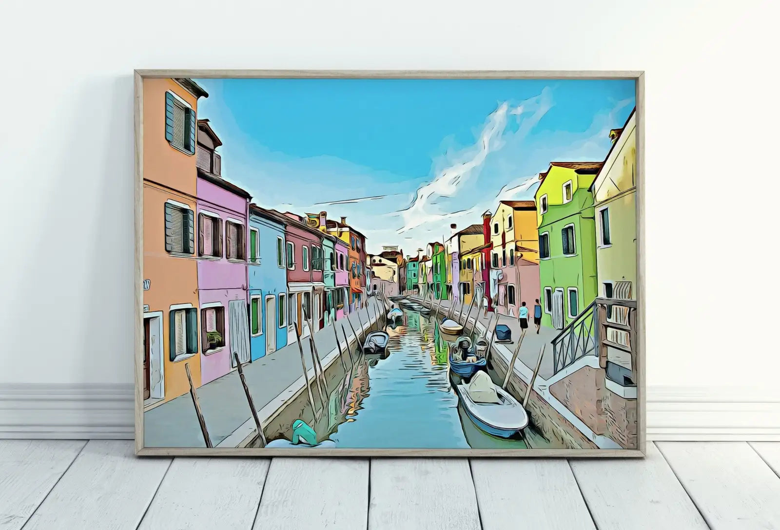 Included artwork preview showing first selection of artworks from Italy Wall Art Case Colorate Burano, Venice Printable Wall Art. Instant Download Italy Poster. Colorful Painting Home Decor, Digital Art.