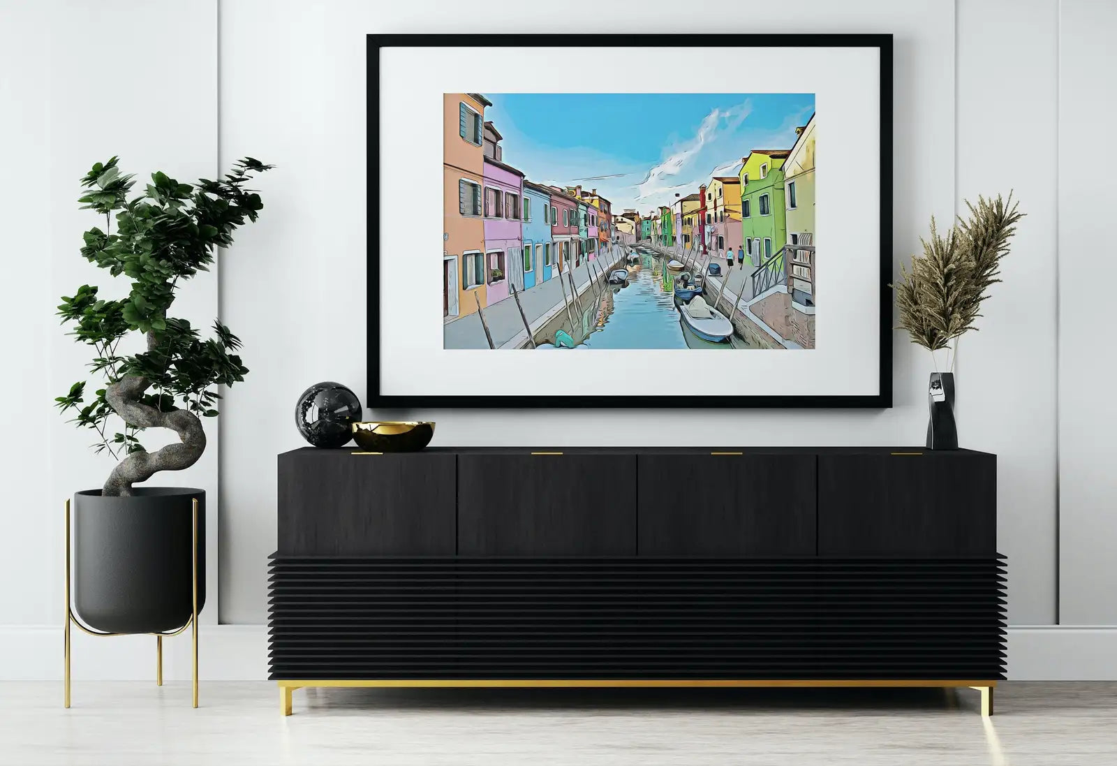 Second included artwork preview from Italy Wall Art Case Colorate Burano, Venice Printable Wall Art. Instant Download Italy Poster. Colorful Painting Home Decor, Digital Art featuring various scenes.