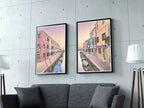 Italy Wall Art Sunset in Burano Set of 2 Prints Printable Wall Art. Instant Download Italy Poster Sunset Wall Art. Colorful 2 Piece Wall Art – Printable Wall Art Set