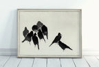 Japanese Crows Illustration Vintage Japanese Wall Art Printable Poster. 19th Century Japanese Vintage Wall Art Crow Japanese Painting – Printable Wall Art