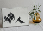 Second included artwork preview from Japanese Crows Illustration Vintage Japanese Wall Art Printable Poster. 19th Century Japanese Vintage Wall Art Crow Japanese Painting featuring various scenes.