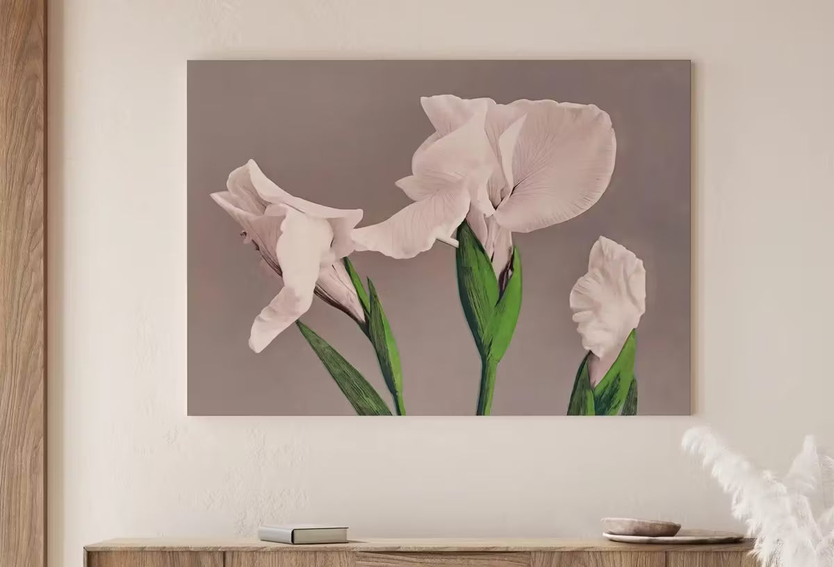 Japanese Vintage Flower Art White Irises Painting Printable Wall Art. Instant Download Antique Japanese Art. Botanical Print Floral Wall Art – Printable Wall Art