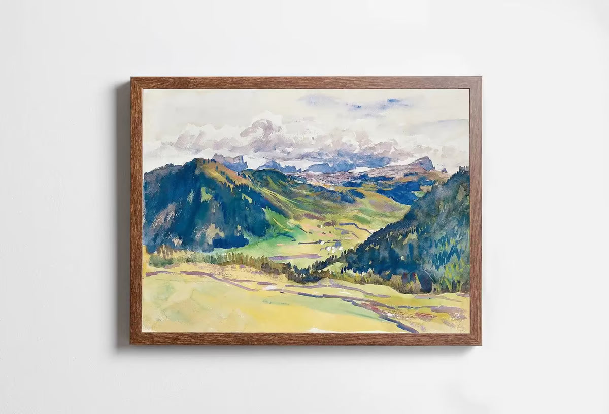 John Singer Sargent Famous Mountain Landscape Painting. Instant Download Vintage Decor. Mountain Valley Print Printable Art. Vintage Decor – Printable Wall Art