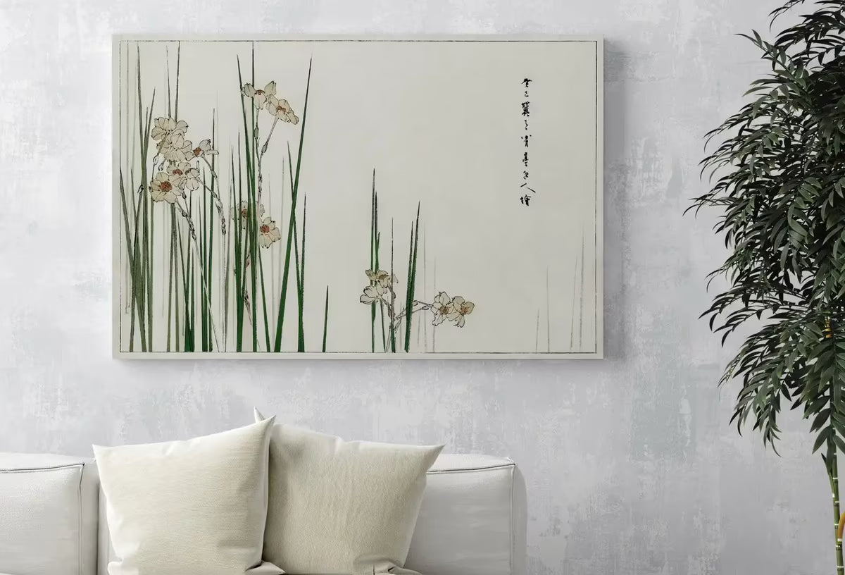 Jonquil Illustration Vintage Japanese Wall Art Printable Poster. Digitally Enhanced 19th Century Japanese Vintage Wall Art Japanese Painting – Printable Wall Art