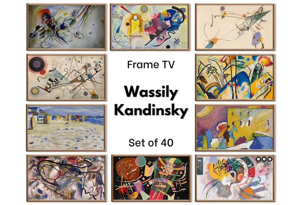 Kandinsky Art for Samsung Frame TV | Geometric Abstract Bauhaus Wall Art Set of 40 | Modern Art  for Frame TV – Frame TV Art Set