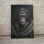 King & Queen Chimps Set of 2 Prints. Digital Painting Printable Wall Art. Couple Monkeys Poster. 2 Piece Wall Art Contemporary Animal Art – Printable Wall Art Set