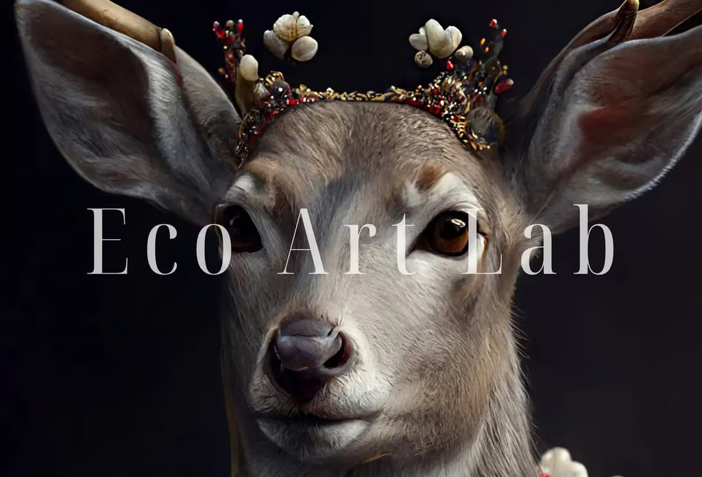 King & Queen Deer Set of 2 Prints. Digital Painting Printable Wall Art. Couple Deer Poster. 2 Piece Wall Art. Contemporary Animal Art – Printable Wall Art Set