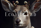 King & Queen Deer Set of 2 Prints. Digital Painting Printable Wall Art. Couple Deer Poster. 2 Piece Wall Art. Contemporary Animal Art – Printable Wall Art Set