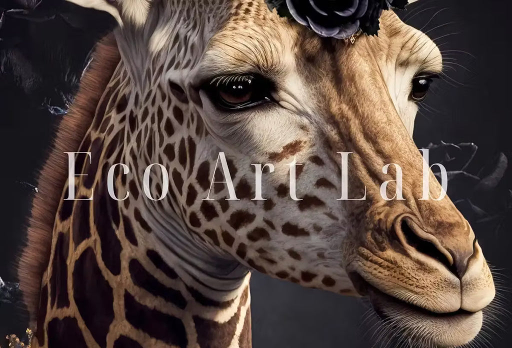 King & Queen Giraffes Set of 2 Prints. Digital Painting Printable Wall Art. Couple Giraffes Poster. 2 Piece Wall Art Contemporary Animal Art – Printable Wall Art Set