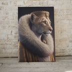King & Queen Lions Set of 2 Prints. Digital Paintings Printable Wall Art. Couple Lion Poster. 2 Piece Wall Art. Contemporary Lions Portraits – Printable Wall Art Set (Digital Download) – Digital Download