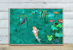 Detail view of artwork from Koi Fish Print. Instant Download Digital Koi Fish Painting. Koi Fish Wall Art. Colorful Wall Art Poster Print Japanese Koi Zen Art. (variation 1)