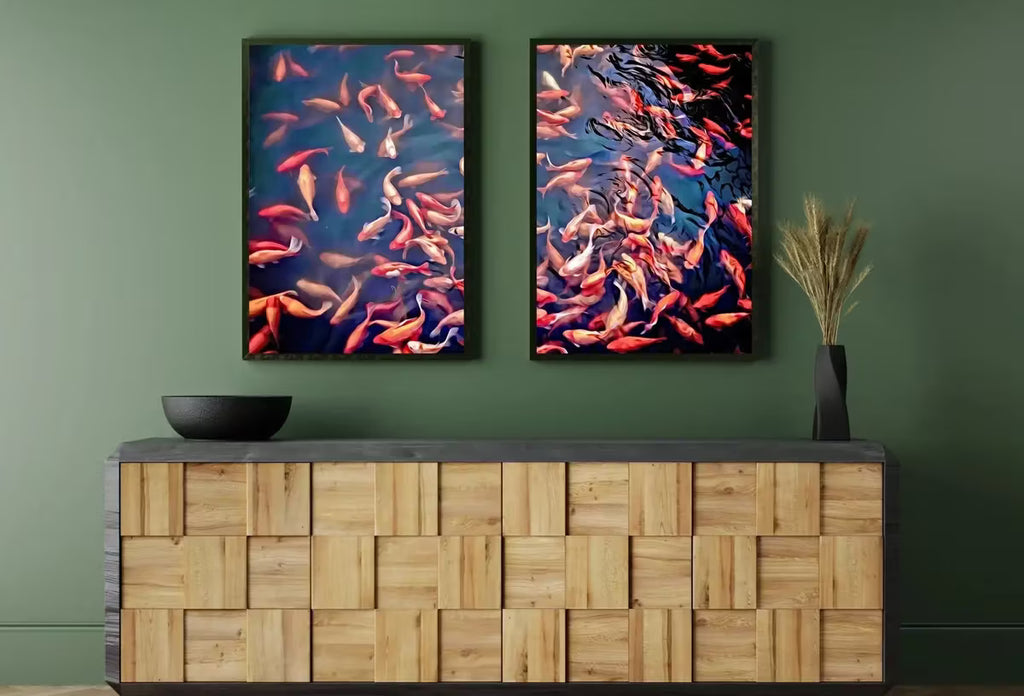 Koi Fish Wall Art Set of 2 Prints, Koi Fish Print Wall Art Set, Instant Download Printable Wall Art, Photography Print, Zen Wall Art – Printable Wall Art Set