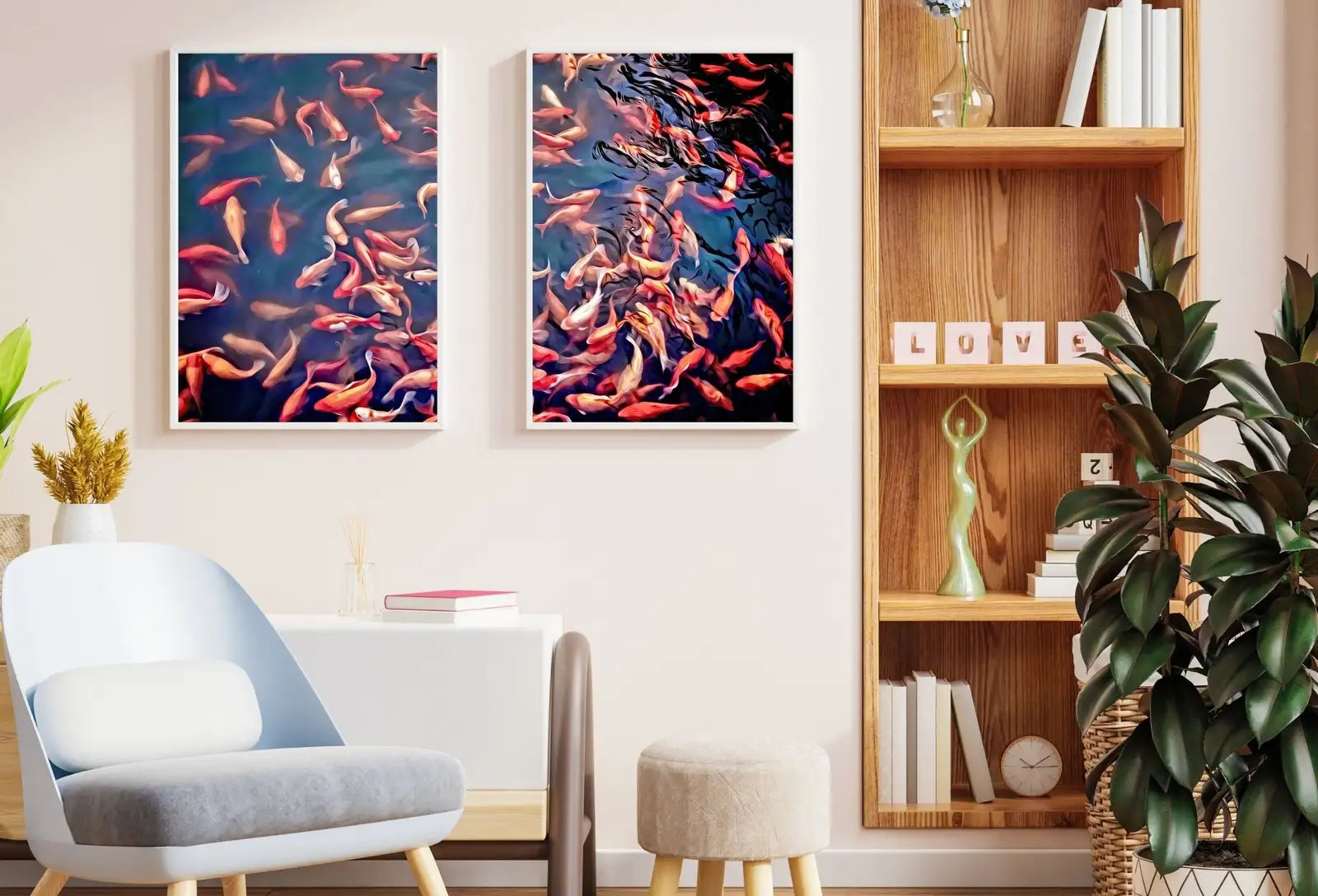 Koi Fish Wall Art Set of 2 Prints, Koi Fish Print Wall Art Set, Instant Download Printable Wall Art, Photography Print, Zen Wall Art – Printable Wall Art Set (Digital Download) – Digital Download